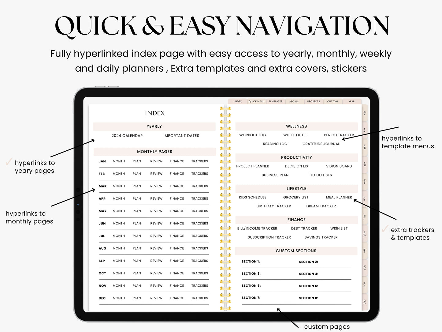 2024 Digital Planner | Glow Up Digital Planner