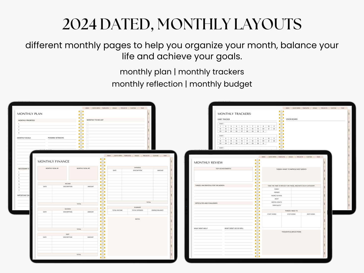 2024 Digital Planner | Glow Up Digital Planner