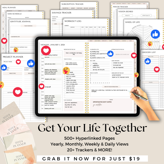 2024 Digital Planner | Glow Up Digital Planner