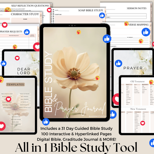 Bible Study & Prayer Journal | All In 1 Tool