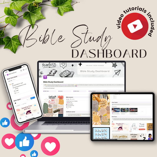 Notion Bible Study Dashboard | Habit Tracker &Productivity Tool