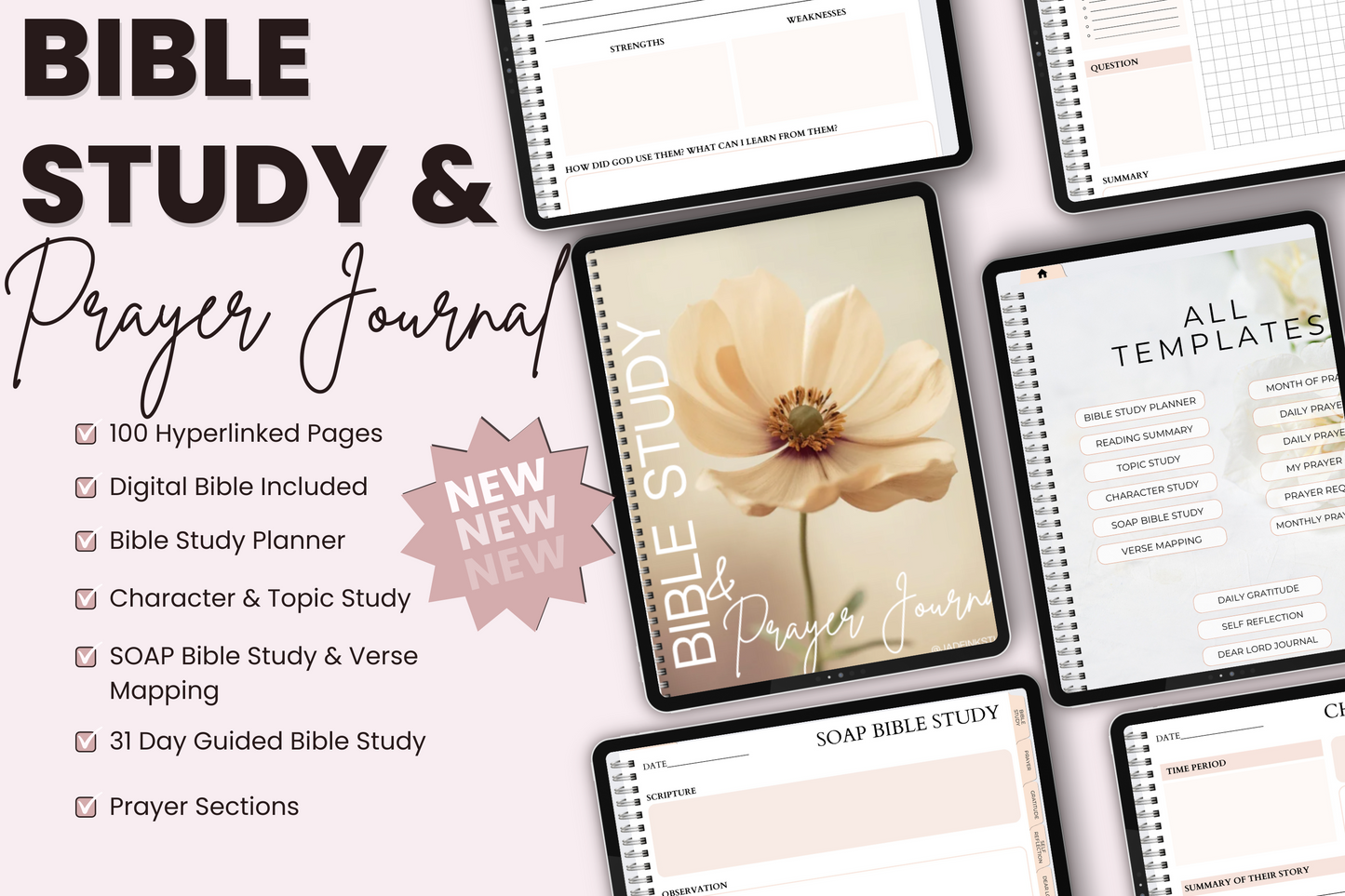 Bible Study & Prayer Journal | All In 1 Tool