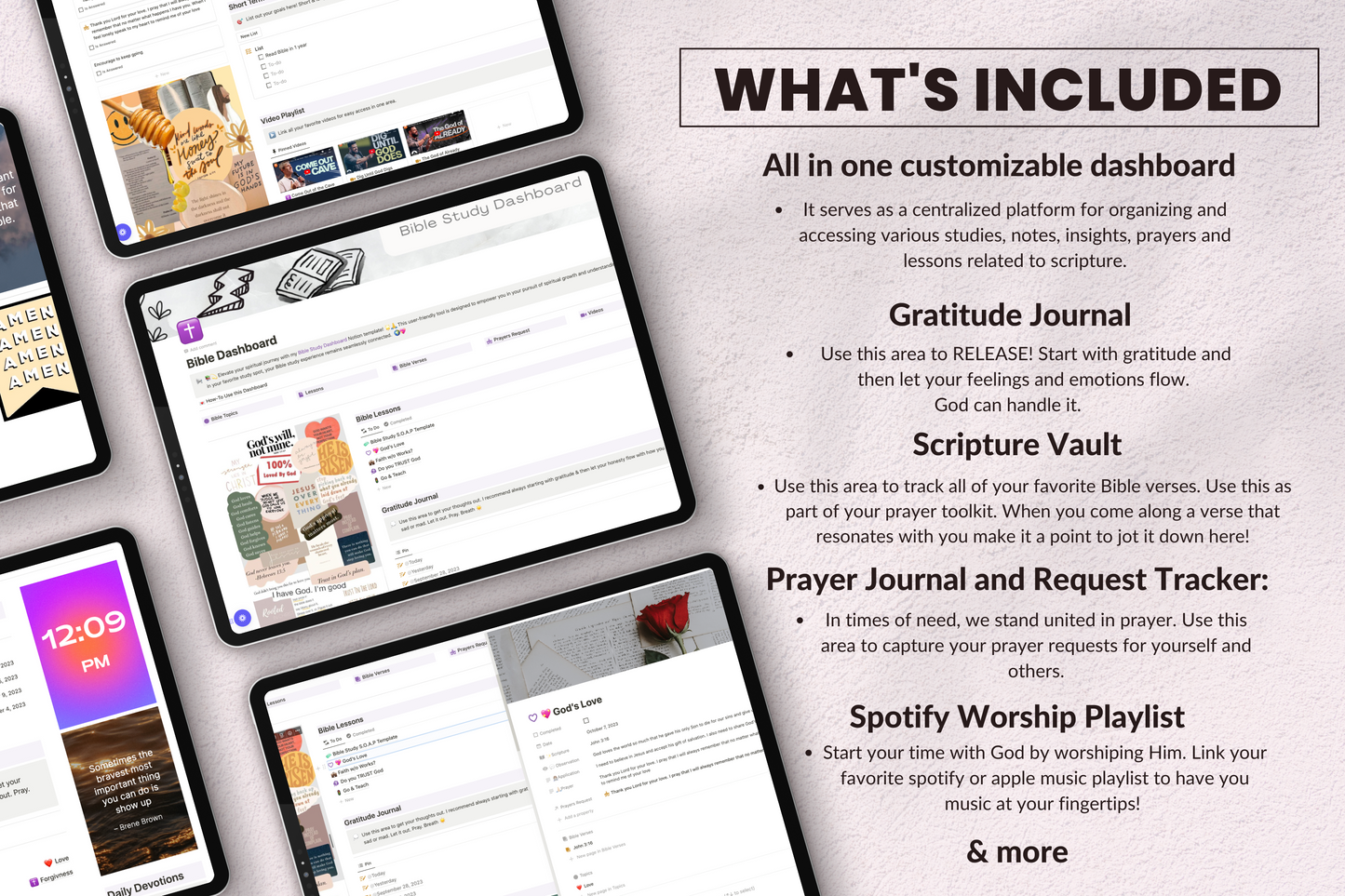 Notion Bible Study Dashboard | Habit Tracker &Productivity Tool